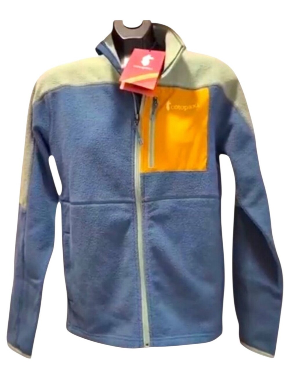 Cotopaxi Womens Abrazo Fleece Full Zip Colorblock Jacket Aspen Blue Spruce Small